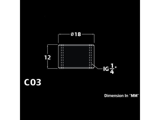 Bitspower G1/4' Female to Female Multi-Transfer Adapter Fitting, True Brass