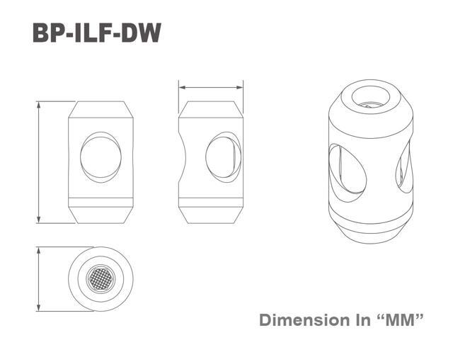 Bitspower G1/4' In-Line Filter, Deluxe White