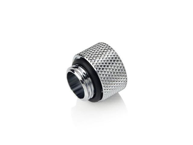 Bitspower G1/4' 10mm Male to Female Fitting, Silver Shining