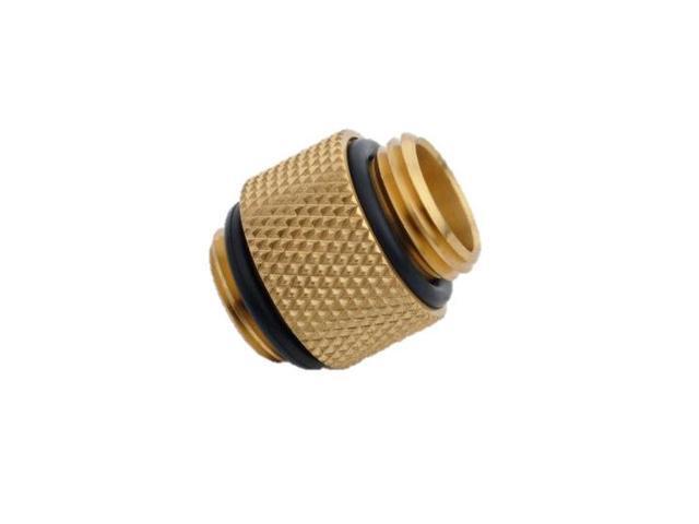Bitspower G1/4' 10mm Male to Male Fitting, True Brass