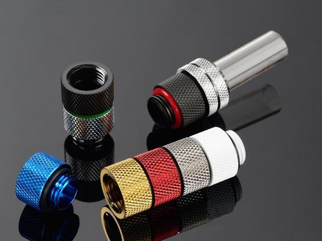 Bitspower G1/4' 10mm Male to Female Fitting, True Brass