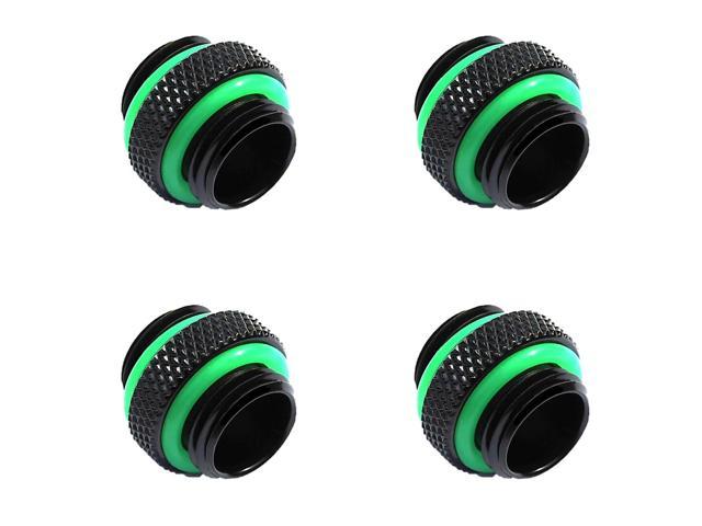 Bitspower G1/4' 5mm Male to Male Fitting, Matte Black, 4-pack