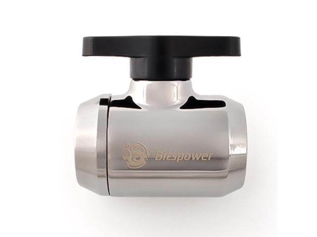 Bitspower G1/4' Mini Valve with Black Handle, Black Sparkle Body