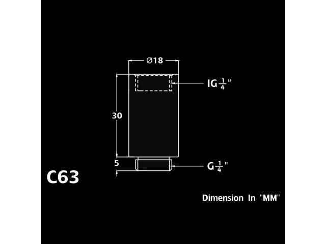 Bitspower G1/4' Male to Female Extender Fitting, 30mm, True Brass