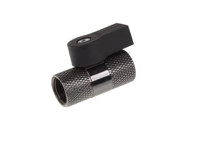 Alphacool G1/4' 2-way Ball Valve, Black Nickel