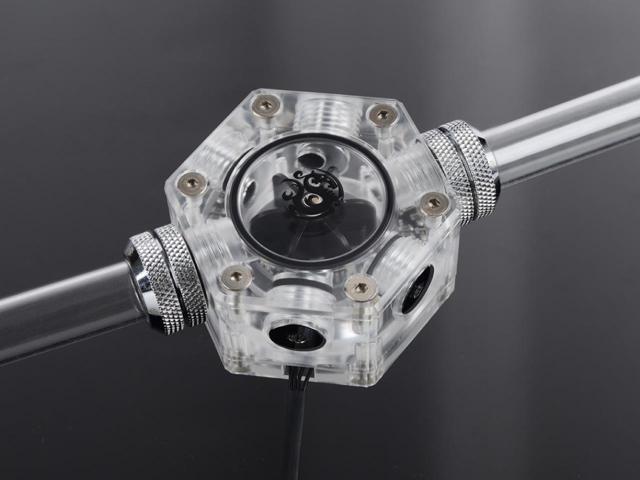 Bitspower G1/4' Hexagon Flow Indicator, Digital RGB