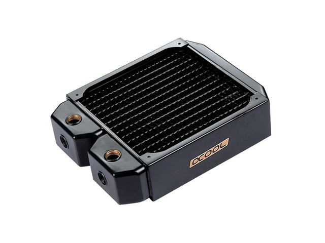 Alphacool NexXxos XT45 Full Copper Radiator 140, 140mm x 1, Single Fan, Black