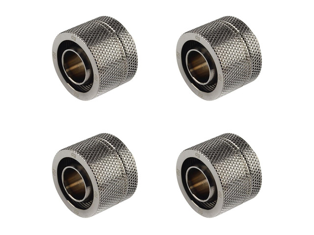 Bitspower G1/4' to 1/2' ID, OD 3/4' OD Compression Fitting for Soft Tubing, CC5 Ultimate, Black Sparkle, 4-pack