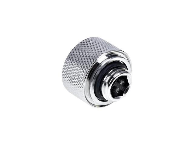 Alphacool Eiszapfen G1/4' HardTube Compression Fitting for Plexi (Acrylic) / Brass Hard Tubes, 16mm OD, Chrome, 6-pack