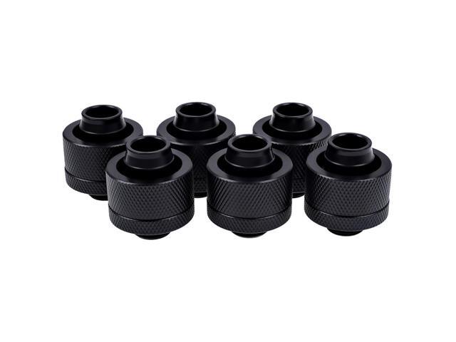 Alphacool Eiszapfen G1/4' to 13mm ID 19mm OD Compression Fitting Black 6 Pack