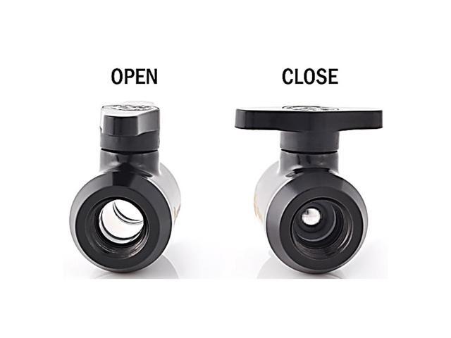 Bitspower G1/4' Mini Valve with Black Handle, Matte Black Body
