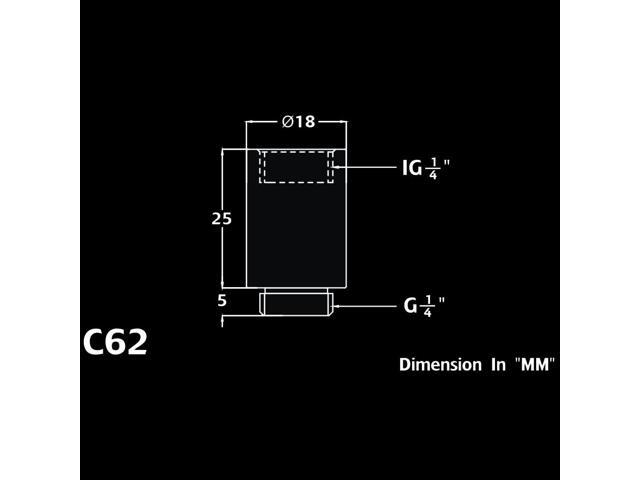 Bitspower G1/4' Male to Female Extender Fitting, 25mm, True Brass