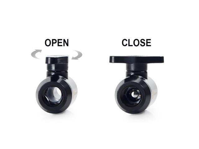 Bitspower Mini Valve with Rotary Inner G1/4' port and Inner G1/4' port, Matte Black