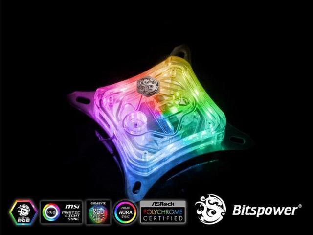 Bitspower CPU Waterblock Summit M, Clear Acrylic Top, Digital RGB, Intel & AMD CPU