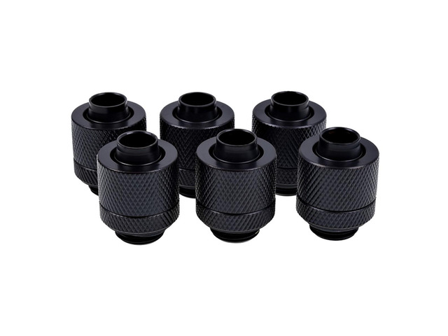 Alphacool Eiszapfen 13/10mm compression fitting G1/4 - deep black sixpack