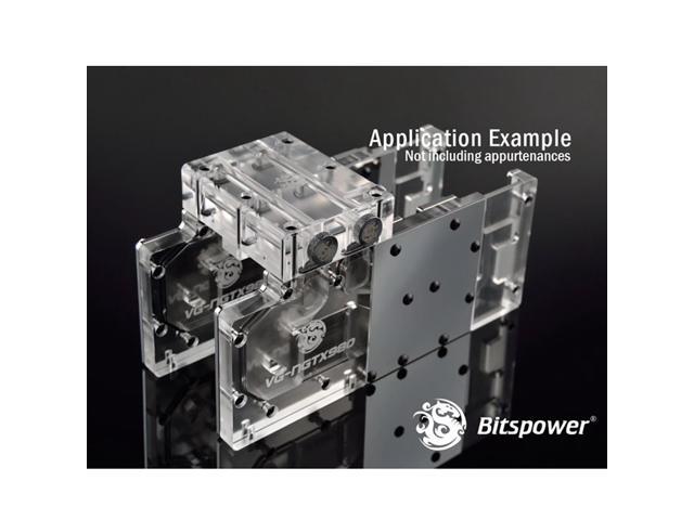 Bitspower GPU Waterblock Bridge for 2 Cards Between Slot 1 and 4, Clear