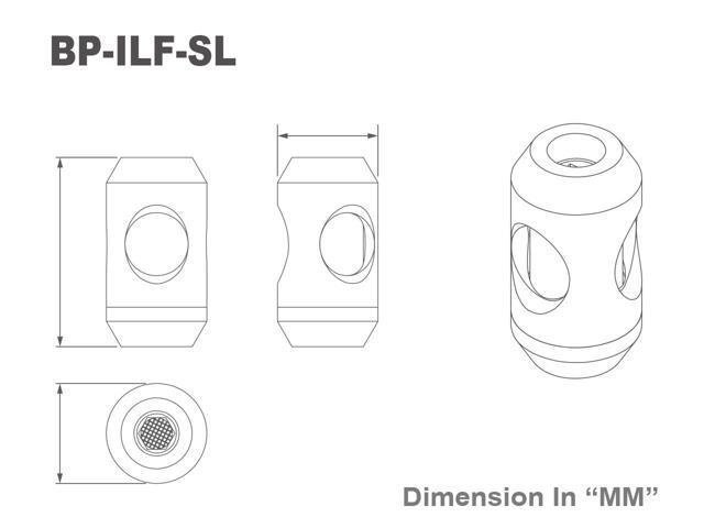 Bitspower G1/4' In-Line Filter, Silver Shining