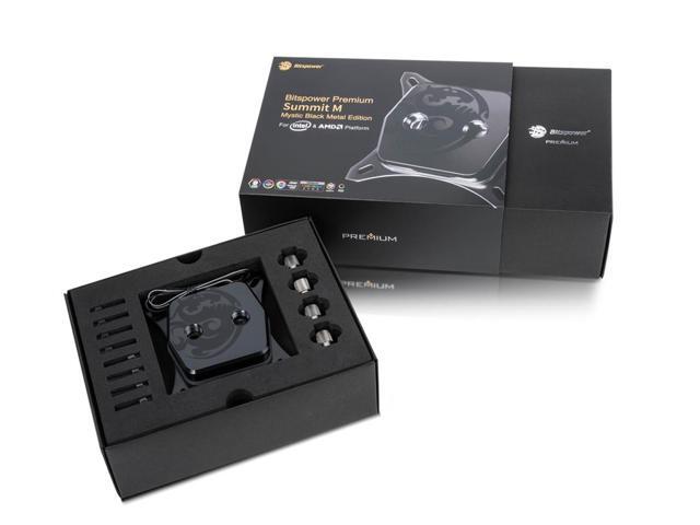 Bitspower Premium Summit M CPU Water Block, Mystic Black Metal Edition 12th/13th/14th Gen Intel CPU, LGA1700 AMD AM4/AM5