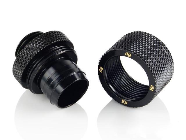 Bitspower G1/4' to 7/16' ID, OD 5/8' OD Compression Fitting for Soft Tubing, CC6 Ultimate, Matte Black