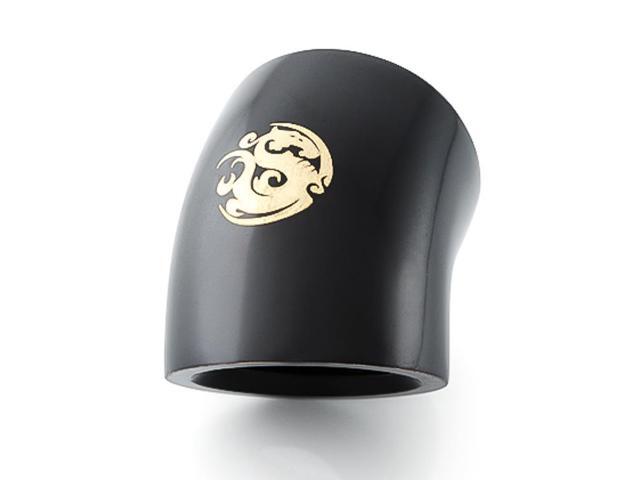 Bitspower G1/4' Female to Female Extender Fitting, 45 Degree Angle, Matte Black