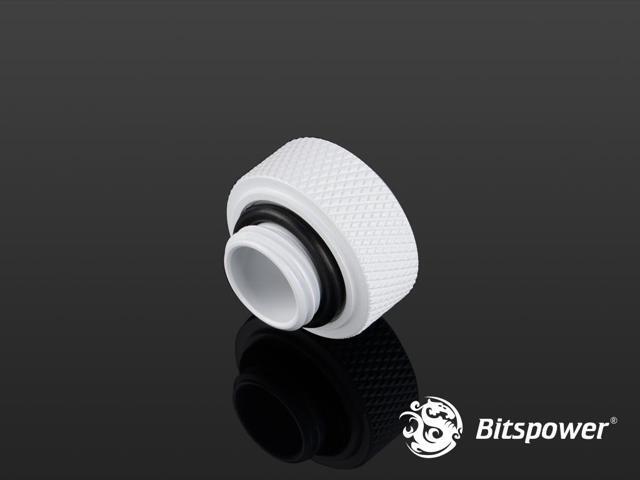 Bitspower G1/4' to Multi-Link Fitting for 14mm OD Rigid Tubing, Deluxe White