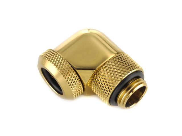 Bitspower G1/4' to Enhance Multi-Link Adapter Fitting for 12mm OD Rigid Tubing, 90? Rotary (For Use with Bitspower Rigid Tubing Only), True Brass