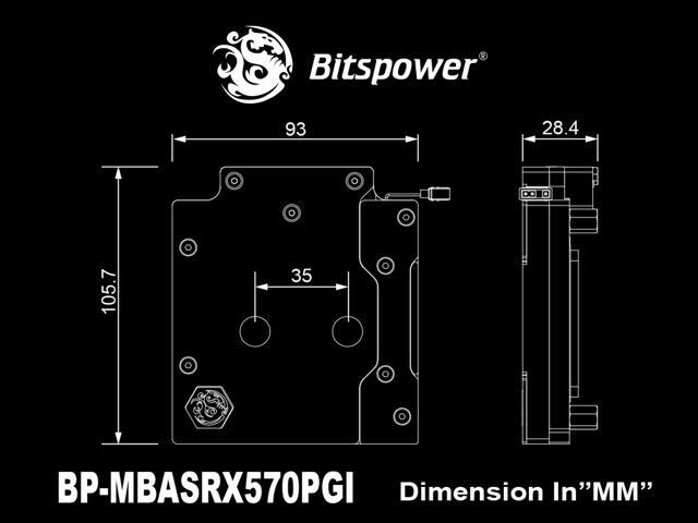 Bitspower Mono Block for ASROCK X570 Phantom Gaming-ITX/TB3