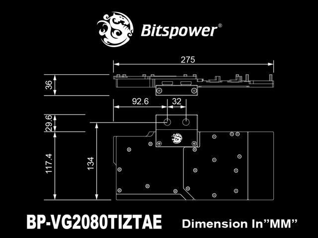 Bitspower Brizo VGA Water Block for ZOTAC GAMING GeForce RTX 2080 Ti AMP Extreme