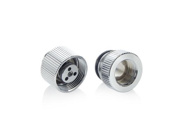 Bitspower Touchaqua Water-exhaust Fitting V2, Glorious Silver, 2-pack BPTA-EFW-V2-GS