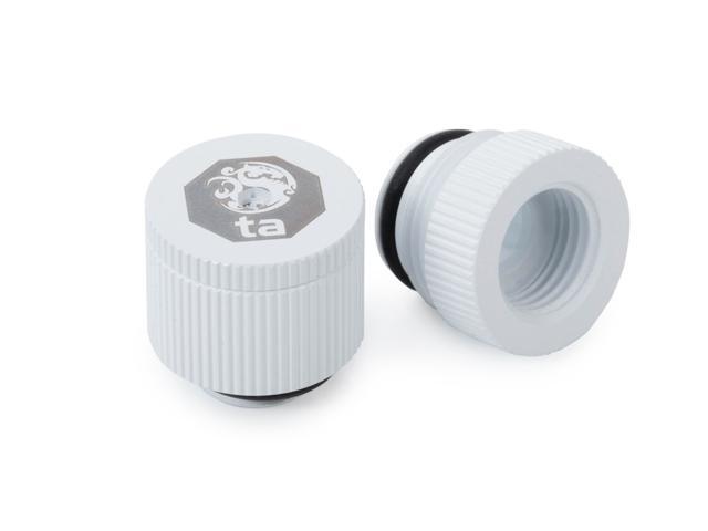 Bitspower Touchaqua Water-exhaust Fitting V2, Deluxe White, 2-pack-BPTA-EFW-V2-DW