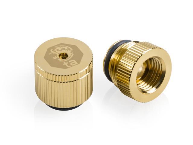 Bitspower Touchaqua Water-exhaust Fitting V2, True Brass, 2-pack-BPTA-EFW-V2-TB