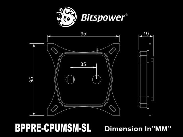 Bitspower CPU Water Block-Copper Version 12th/13th/14th Gen Intel CPU, LGA1700 AMD AM4/AM5