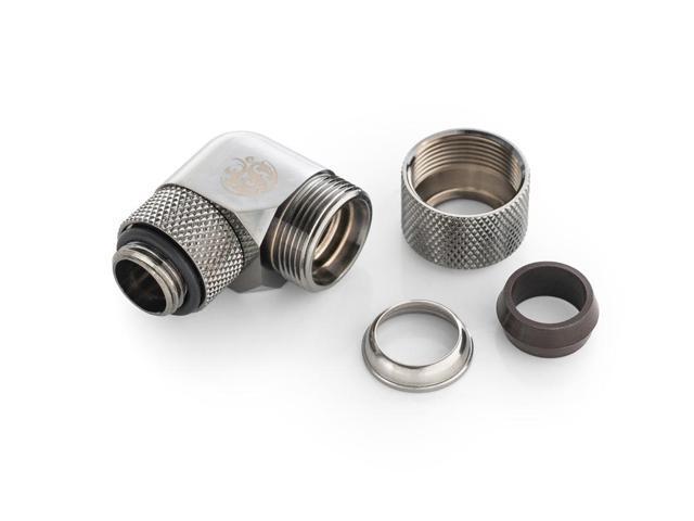 Bitspower Black Sparkle Advanced Rotary G1/4' 90-Degree Multi-Link Adapter For OD 12MM