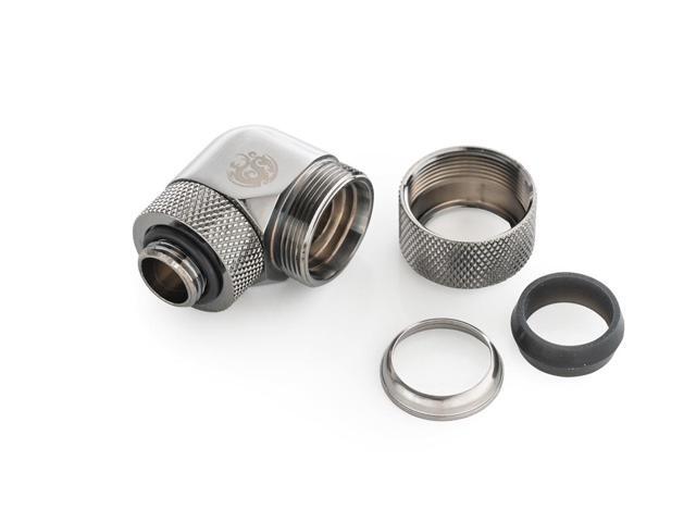 Bitspower Black Sparkle Advanced Rotary G1/4' 90-Degree Multi-Link Adapter For OD 16MM