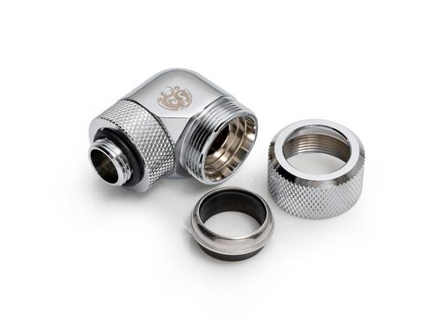 Bitspower Silver Shining Advanced Rotary G1/4' 90-Degree Multi-Link Adapter For OD 16MM