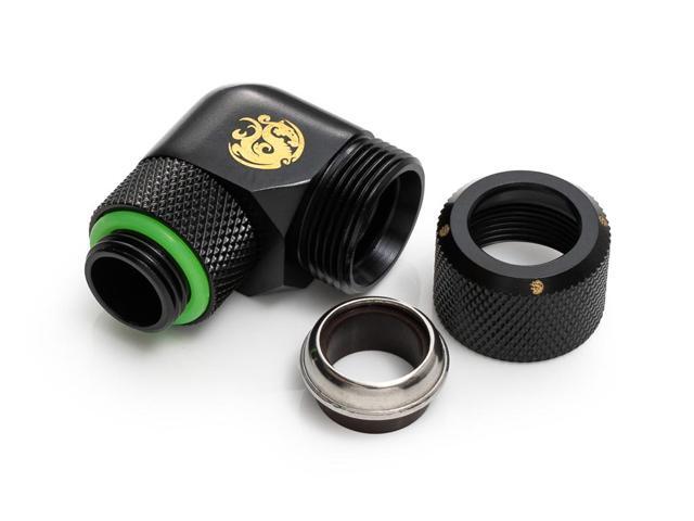 Bitspower Matt Black Advanced Rotary G1/4' 90-Degree Multi-Link Adapter For OD 12MM