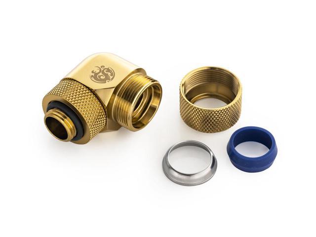 Bitspower True Brass Advanced Rotary G1/4' 90-Degree Multi-Link Adapter For OD 14MM