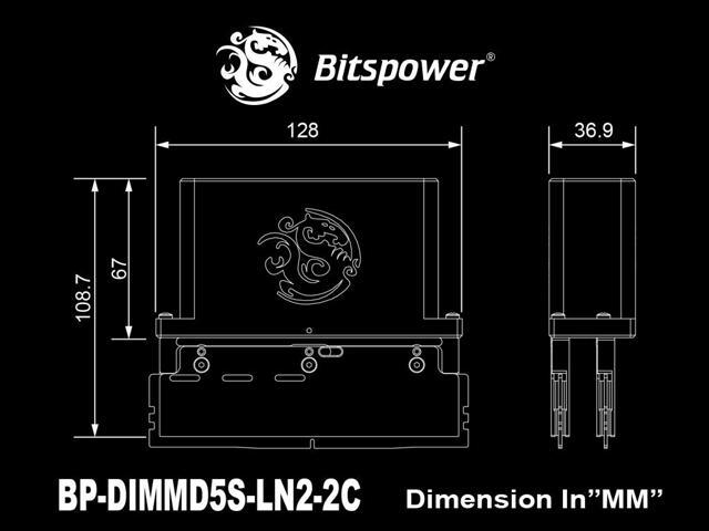 Bitspower Universal Memory LN2 Container with 2 Covers ( DDR5, Single-sided module )