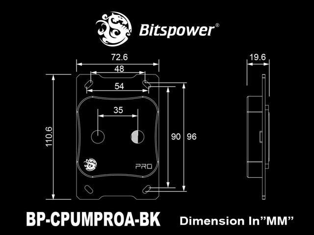 Bitspower CPU Block Summit M Pro - Black ( AMD ver. )