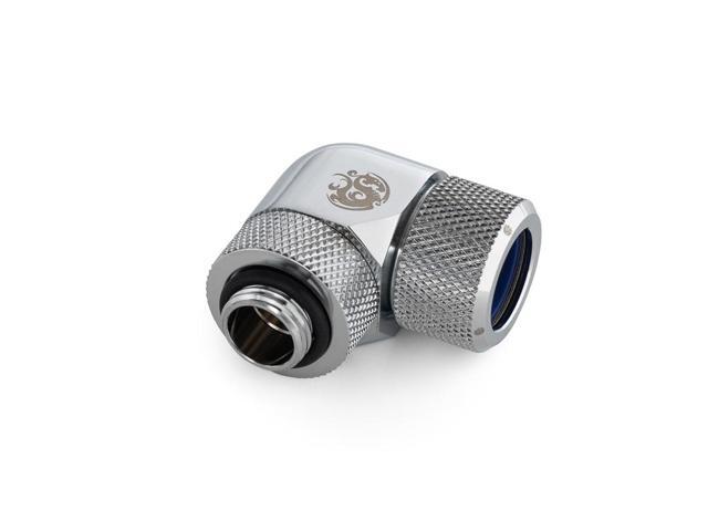 Bitspower Silver Shining Advanced Rotary G1/4' 90-Degree Multi-Link Adapter For OD 14MM