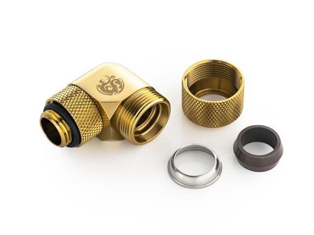Bitspower True Brass Advanced Rotary G1/4' 90-Degree Multi-Link Adapter For OD 12MM