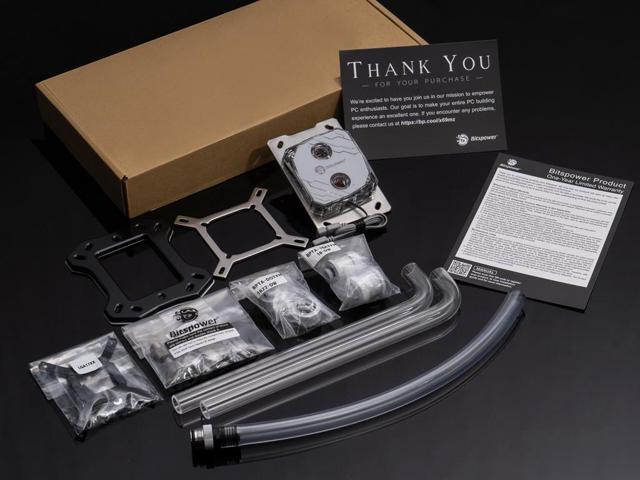 Bitspower TITAN One MINI 2.0 White- LIAN LI O11D MINI Case, Radiator & Distro-Plate (pre-installed), CPU Cooling Accessory Kit with Pre-Bent Hard...