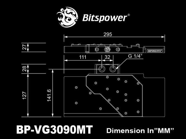 Bitspower Titan Series GPU Cooling Expansion Kit for MSI GeForce RTX 3080/3090 Gaming Trio series