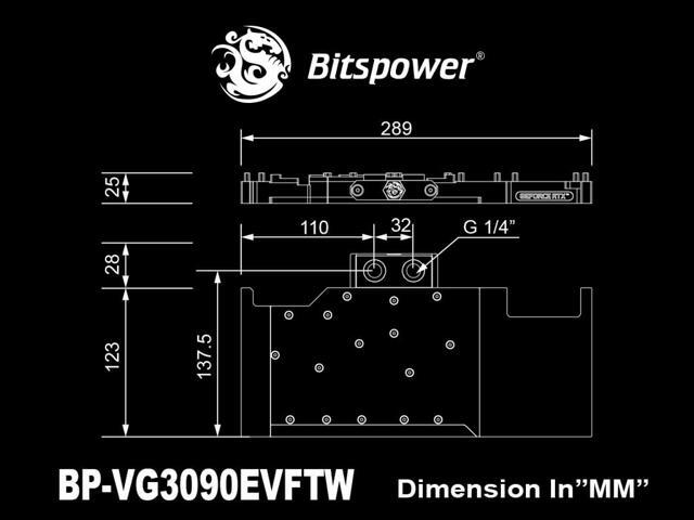 Bitspower Titan Series GPU Cooling Expansion Kit for EVGA GeForce RTX 3080/3090/3080TI FTW3 series