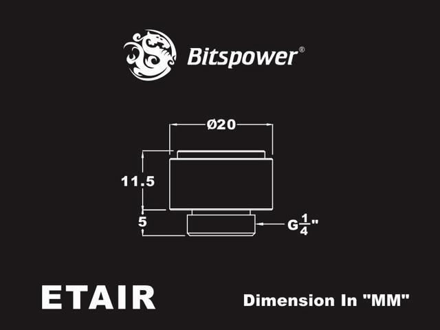 Bitspower G1/4' Silver Shining Manual AIR-Exhaust Fitting