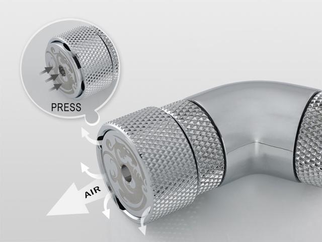 Bitspower G1/4' Silver Shining Manual AIR-Exhaust Fitting
