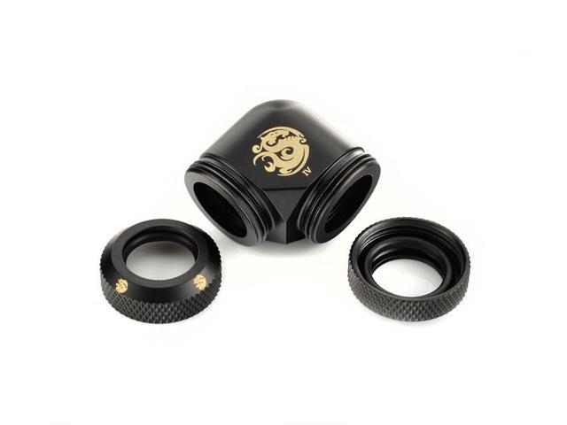 Bitspower Carbon Black Enhance 90-Degree Dual Multi-Link Adapter For OD 12MM