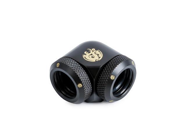 Bitspower Carbon Black Enhance 90-Degree Dual Multi-Link Adapter For OD 14MM
