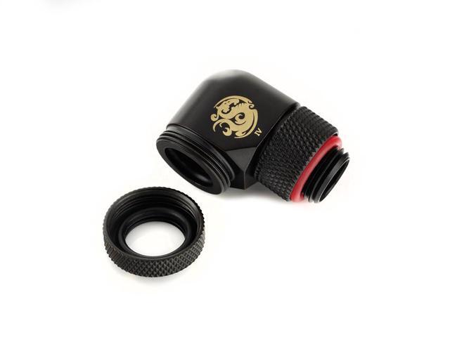 Bitspower Carbon Black Enhance Rotary G1/4' 90-Degree Multi-Link Adapter For OD 12MM
