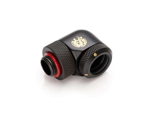 Bitspower Carbon Black Enhance Rotary G1/4' 90-Degree Multi-Link Adapter For OD 14MM